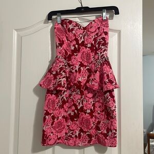 ZARA pink ruffle dress